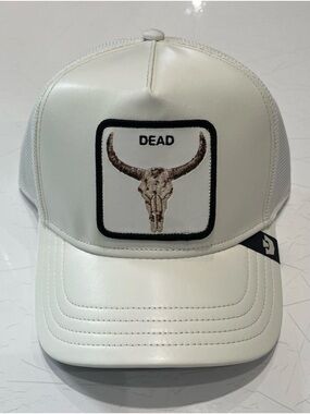 Goorin Bros. Faux Leather “DEAD” Trucker Hat. Mesh SnapBack. NWT